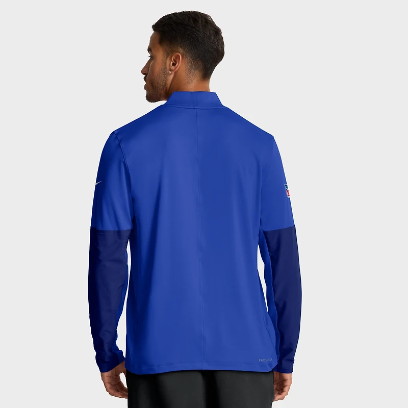 Pull Nike Royal Los Angeles Rams Sideline Dri-FIT à demi-zip pour homme