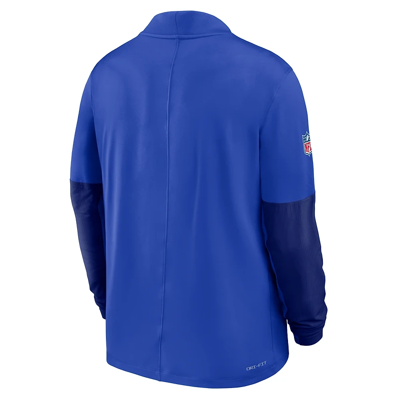 Pull Nike Royal Los Angeles Rams Sideline Dri-FIT à demi-zip pour homme