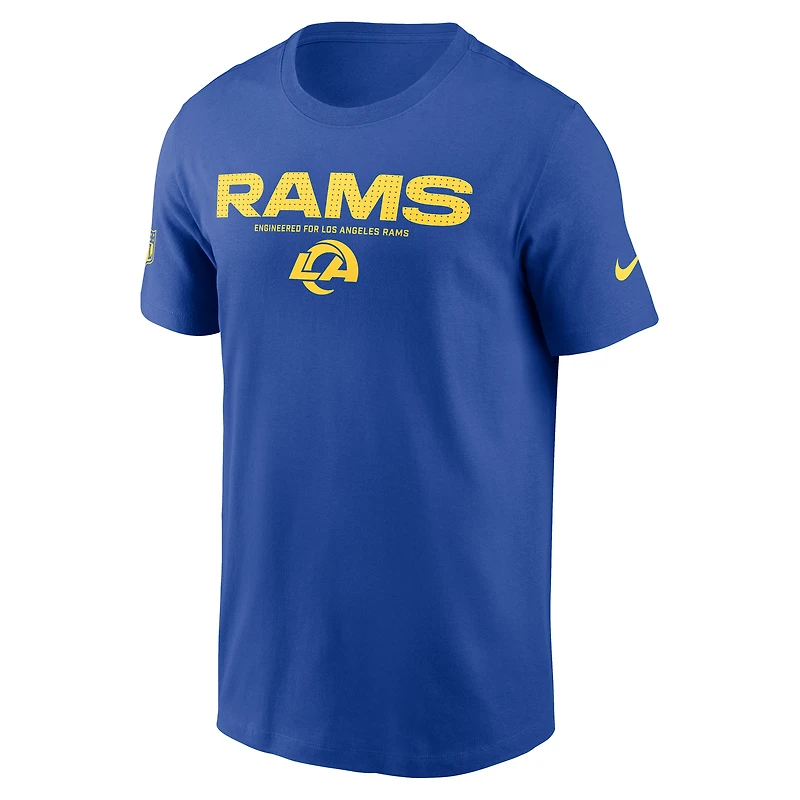 T-shirt Nike Royal Los Angeles Rams Sideline Dri-FIT pour homme