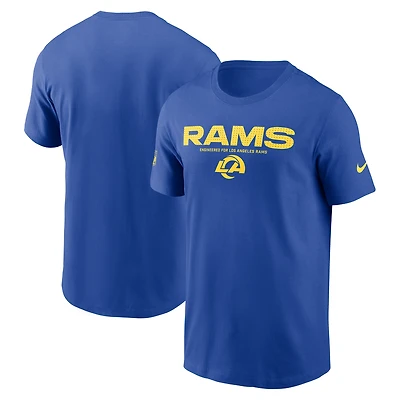 T-shirt Nike Royal Los Angeles Rams Sideline Dri-FIT pour homme