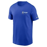 Men's Nike Royal Los Angeles Rams Sideline Infograph Lockup Performance T-Shirt
