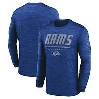 Men's Nike Royal Los Angeles Rams Sideline Offensive Transition Velocity Dri-FIT Long Sleeve T-Shirt