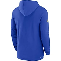 T-shirt à capuche manches longues Nike Royal Los Angeles Rams Sideline Performance pour homme
