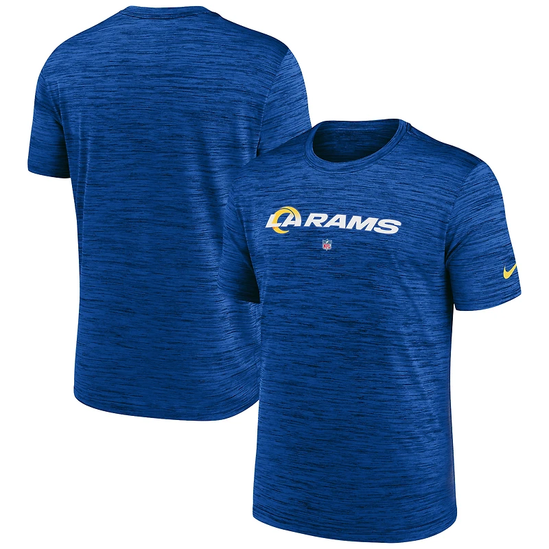 Men's Nike Royal Los Angeles Rams Team Sideline Velocity Performance - T-Shirt