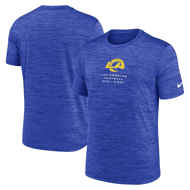 T-shirt Nike Royal Los Angeles Rams Velocity Ball Carrier Dri-FIT pour homme