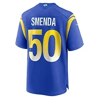 Maillot de match à domicile Nike Ryan Smenda Royal Los Angeles Rams pour Homme