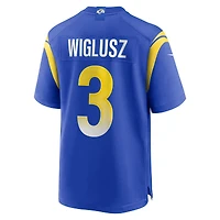 Maillot de match Nike Sam Wiglusz Royal Los Angeles Rams pour homme