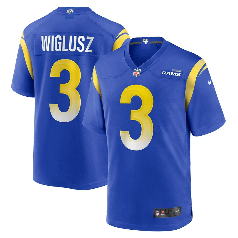 Maillot de match Nike Sam Wiglusz Royal Los Angeles Rams pour homme