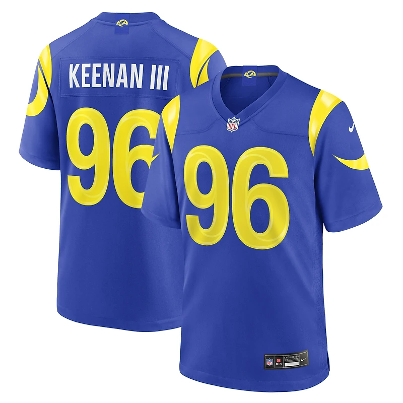 Men's Nike Tim Keenan III Royal Los Angeles Rams Team Game Jersey