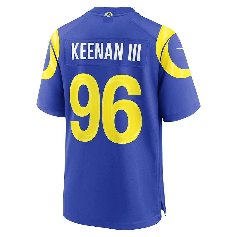 Men's Nike Tim Keenan III Royal Los Angeles Rams Team Game Jersey