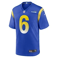 Maillot de match l'équipe Nike Tre'Vius Hodges-Tomlinson Royal Los Angeles Rams pour homme