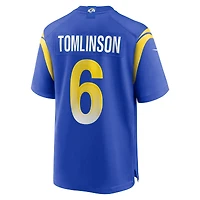 Maillot de match l'équipe Nike Tre'Vius Hodges-Tomlinson Royal Los Angeles Rams pour homme