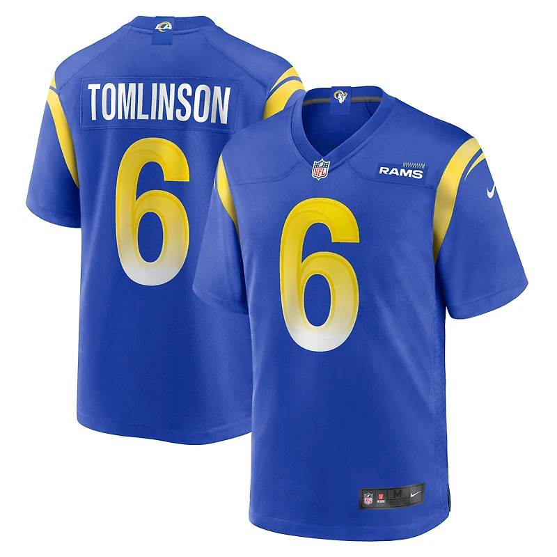 Maillot de match l'équipe Nike Tre'Vius Hodges-Tomlinson Royal Los Angeles Rams pour homme