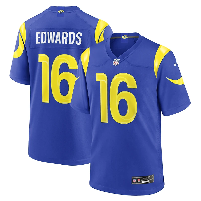 Men's Nike Tru Edwards Royal Los Angeles Rams Team Game Jersey