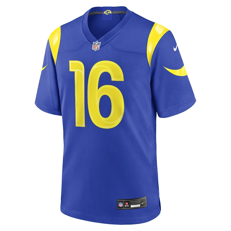 Men's Nike Tru Edwards Royal Los Angeles Rams Team Game Jersey