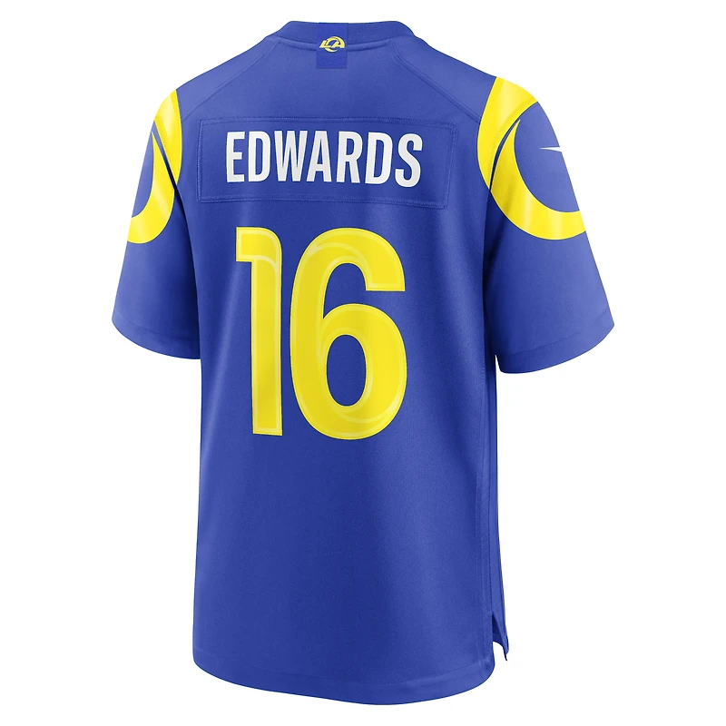 Men's Nike Tru Edwards Royal Los Angeles Rams Team Game Jersey