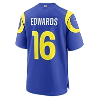 Men's Nike Tru Edwards Royal Los Angeles Rams Team Game Jersey