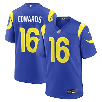 Men's Nike Tru Edwards Royal Los Angeles Rams Team Game Jersey