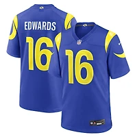 Men's Nike Tru Edwards Royal Los Angeles Rams Team Game Jersey