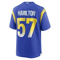 Men's Nike Ty Hamilton  Royal Los Angeles Rams Team Game Jersey