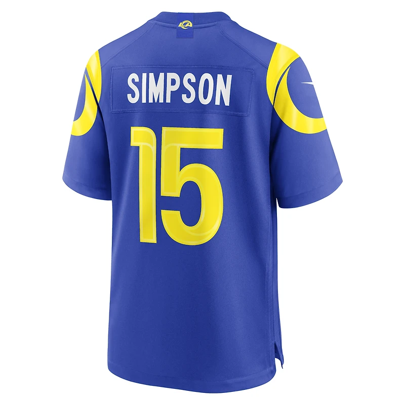 Men's Nike Ty Simpson Royal Los Angeles Rams 2026 NFL Draft First Round Pick No. 13 Team Game Jersey