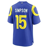 Men's Nike Ty Simpson Royal Los Angeles Rams 2026 NFL Draft First Round Pick No. 13 Team Game Jersey