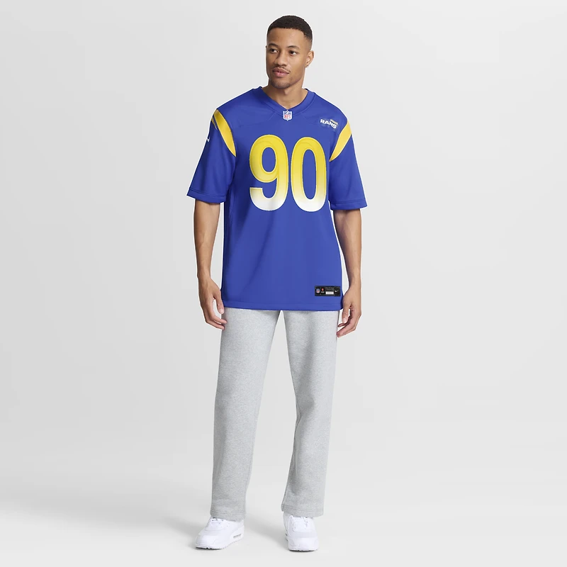 Men's Nike Tyler Davis Royal Los Angeles Rams Team Game Jersey
