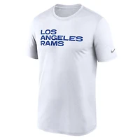 Men's Nike White Los Angeles Rams Primetime Legend Wordmark Performance T-Shirt