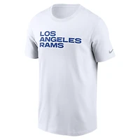 Men's Nike White Los Angeles Rams Primetime Wordmark Essential T-Shirt
