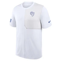 Men's Nike White Los Angeles Rams Sideline UV Dri-Fit Coach Shirt