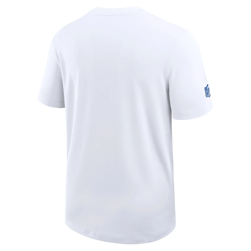 Men's Nike White Los Angeles Rams Sideline UV Dri-Fit Coach Shirt