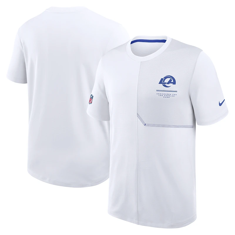 Men's Nike White Los Angeles Rams Sideline UV Dri-FIT Coaches Shirt