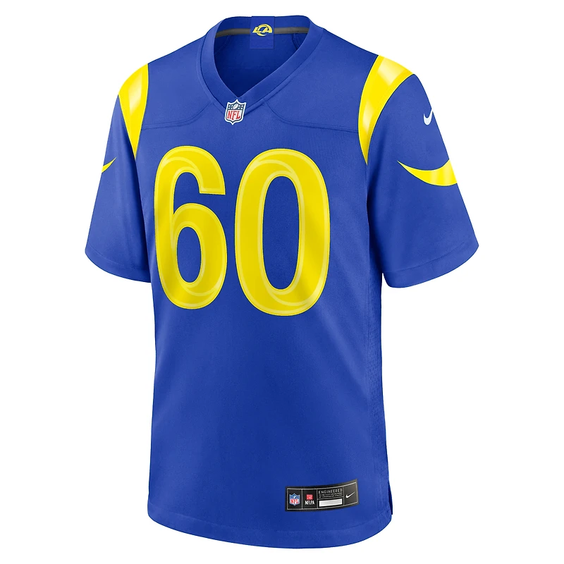 Men's Nike Wyatt Bowles  Royal Los Angeles Rams Team Game Jersey