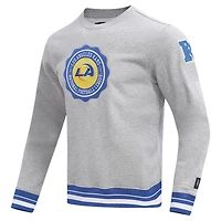 Sweat-shirt à enfiler avec écusson des Los Angeles Rams Pro Standard pour homme, gris chiné