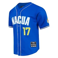 Maillot de baseball boutonné en maille Pro Standard Puka Nacua Royal Los Angeles Rams pour hommes