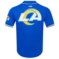 Maillot de baseball boutonné en maille Pro Standard Puka Nacua Royal Los Angeles Rams pour hommes