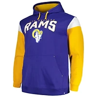 Sweat à capuche Profile Royal Los Angeles Rams Big & Tall Trench Battle pour hommes