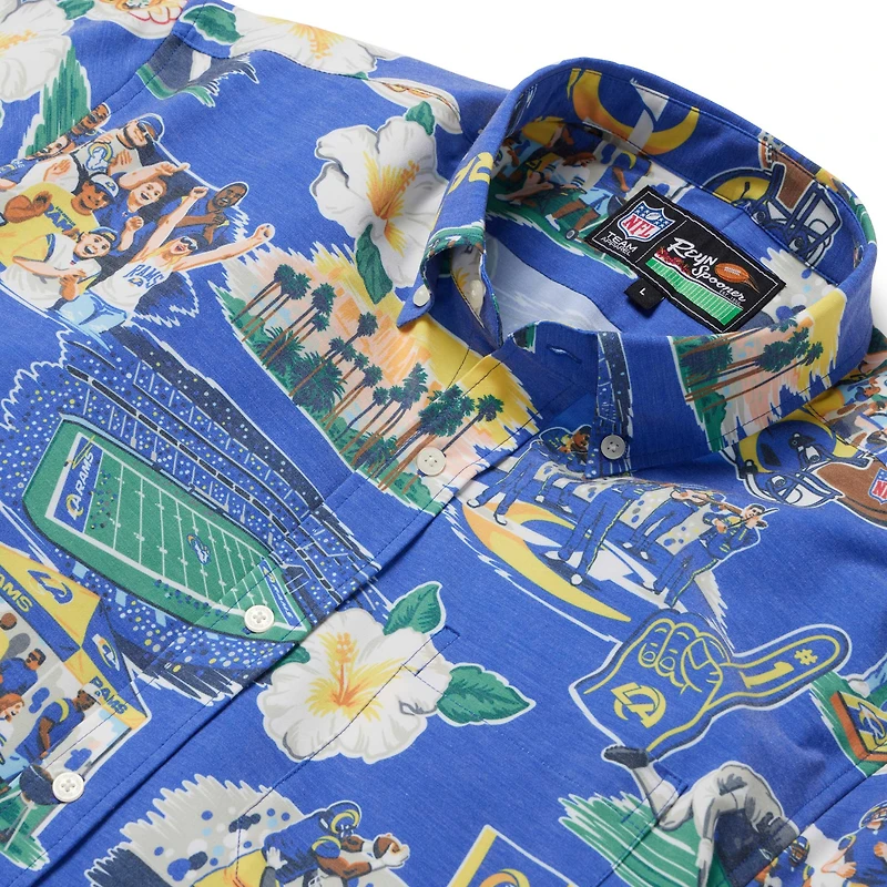 Men's Reyn Spooner Royal Los Angeles Rams Scenic Button-Down Shirt