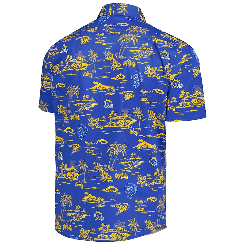 Chemise boutonnée Reyn Spooner Royal Los Angeles Rams Throwback Kekai pour homme