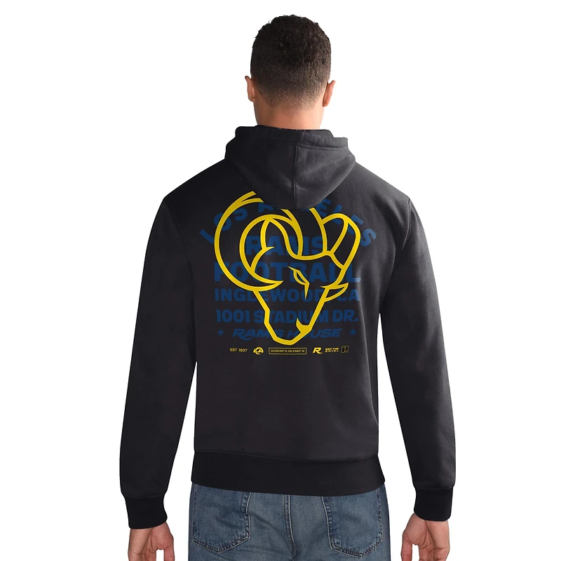 Men's Starter Black Los Angeles Rams Rookie Hoodie