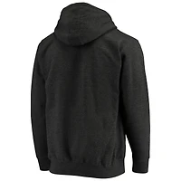 Men's Starter Charcoal Los Angeles Rams Throwback Logo Full-Zip Hoodie