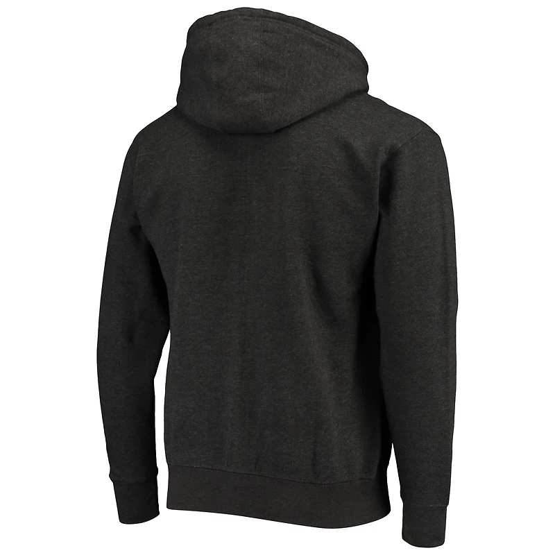 Veste à capuche entièrement zippée Los Angeles Rams Throwback Perfect Season Starter Charcoal pour homme
