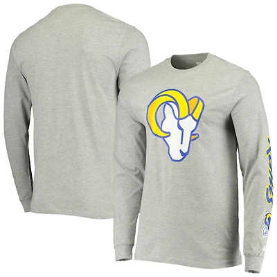 T-shirt à manches longues Starter gris chiné Los Angeles Rams mi-temps pour homme