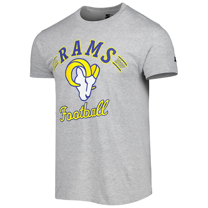 T-shirt Starter gris chiné Los Angeles Rams Prime Time pour homme