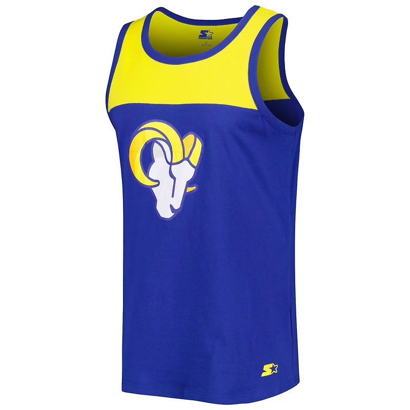 Débardeur Starter Royal/Or Los Angeles Rams Logo Touchdown pour homme
