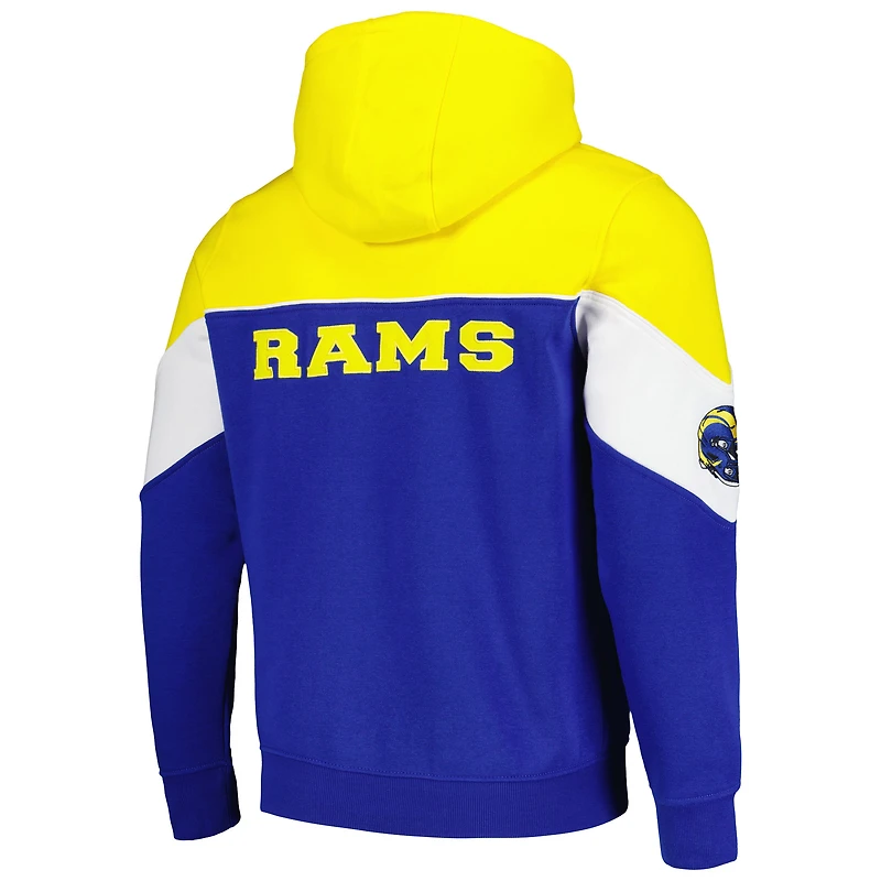 Men's Starter Royal/Gold Los Angeles Rams Running Back Full-Zip Hoodie