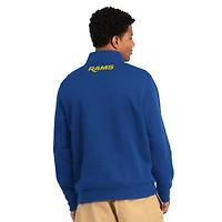 Men's Starter  Royal Los Angeles Rams Catcher Quarter-Zip Pullover Sweatshirt
