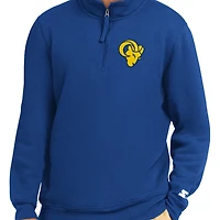 Sweat-shirt à col zippé Starter Royal Los Angeles Rams pour homme