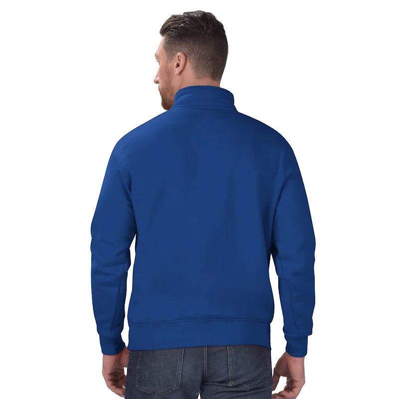 Men's Starter Royal Los Angeles Rams Classic Quarter-Zip Pullover Sweatshirt