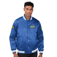 Men's Starter  Royal Los Angeles Rams Locker Room Satin Varsity Full-Snap Jacket